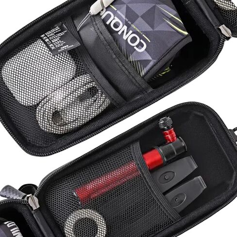WILD MAN Bicycle Front Frame Bag Bike Bags for Cycling Waterproof Tube Bag Phone Holder Mount Cycling Pouch Compatible with Phones Under 6.8"(GX200,Black) in Kuwait