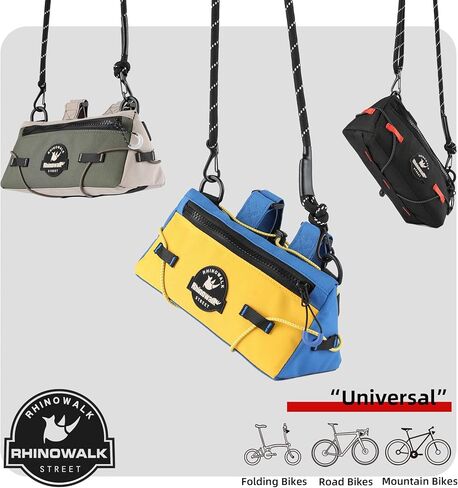 Rhinowalk Bike Handlebar Bag Urban Cycling Front Bag Bike Basket Bicycle Storage Bag for MTB Road Bike Folding Bike, Shoulder Bag, Cycling Accessories(Green) in Saudi Arabia