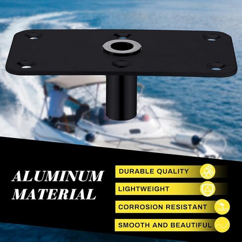 2 Pcs Boat Seat Base Mount Boat Seat Pedestal Base Mount Plate for 3/4" Pin Post Socket Heavy Duty Marine Pedestal Accessories for Marine Fishing in Saudi Arabia