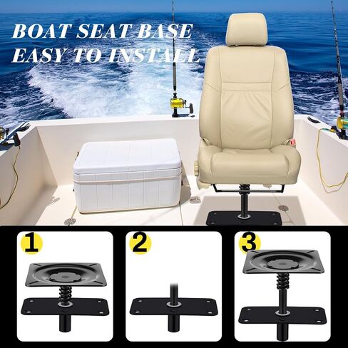 2 Pcs Boat Seat Base Mount Boat Seat Pedestal Base Mount Plate for 3/4" Pin Post Socket Heavy Duty Marine Pedestal Accessories for Marine Fishing in Saudi Arabia