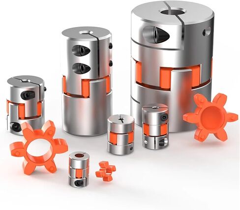 Aluminium Flexible Jaw Coupler D45L66 Plum Spider Shaft Coupling Stepper Motor Connector 10/12/14/15/16/18/19/20/22/25 Mm 1Pcs(15x19) in Saudi Arabia
