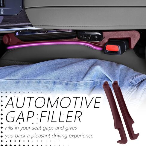 2PCS Car Seat Gap Filler Organizer with Side Hooks + Grooves,3 in 1 Car Seat Side Gap Filler for Filling Crevices and Storing Items,Updated No Drop Seat Guard Vehicle Accessories in Kuwait
