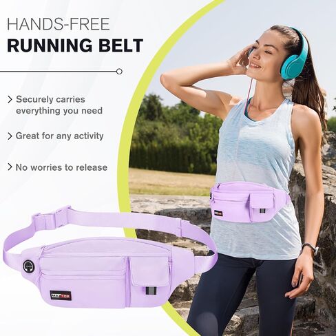 MAXTOP Large Fanny Packs for Women Men Sports Belt Bag with Adjustable Strap Travel Essentials for Walking Running Hiking Cycling Easy Carry All Phones in Kuwait