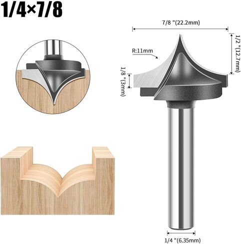 1/4 Inch 1/2 Inch Shank 6mm 12mm Shank Milling Cutter Bit 1pcs(6x12.7mm) in Saudi Arabia