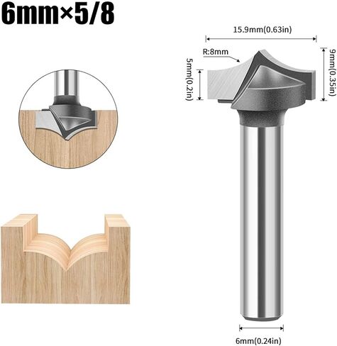 1/4 Inch 1/2 Inch Shank 6mm 12mm Shank Milling Cutter Bit 1pcs(6x12.7mm) in Saudi Arabia