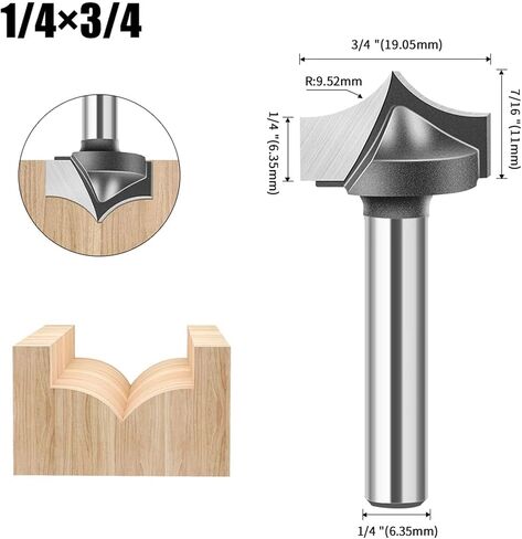 1/4 Inch 1/2 Inch Shank 6mm 12mm Shank Milling Cutter Bit 1pcs(6x12.7mm) in Saudi Arabia