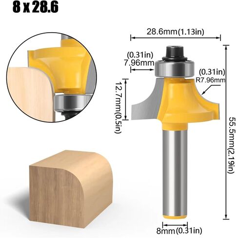 1-6pcs 8mm Shank Bit Milling Cutter(8X25.4mm) in Saudi Arabia
