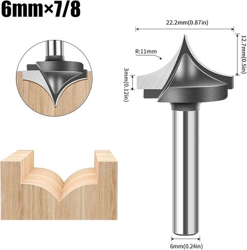 1/4 Inch 1/2 Inch Shank 6mm 12mm Shank Milling Cutter Bit 1pcs(6x12.7mm) in Saudi Arabia