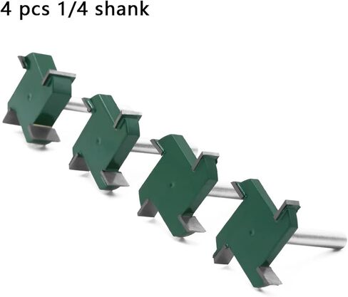 1/4"6mm Shank 4 Edge T Type Bit Milling Cutter 1pcs(4PCS 6.35mm Shank) in Saudi Arabia