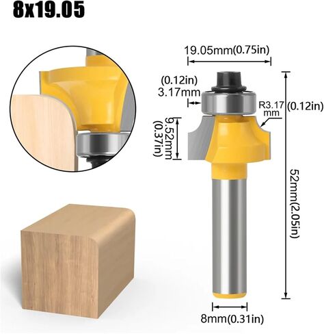 1-6pcs 8mm Shank Bit Milling Cutter(8X25.4mm) in Saudi Arabia