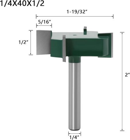 1/4"6mm Shank 4 Edge T Type Bit Milling Cutter 1pcs(4PCS 6.35mm Shank) in Saudi Arabia