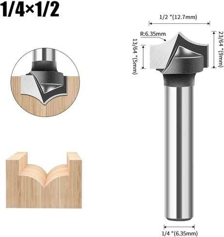 1/4 Inch 1/2 Inch Shank 6mm 12mm Shank Milling Cutter Bit 1pcs(6x12.7mm) in Saudi Arabia