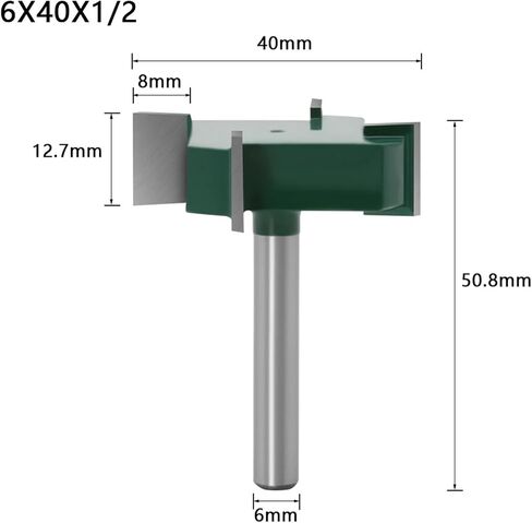 1/4"6mm Shank 4 Edge T Type Bit Milling Cutter 1pcs(4PCS 6.35mm Shank) in Saudi Arabia