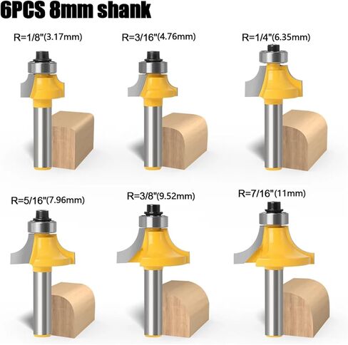 1-6pcs 8mm Shank Bit Milling Cutter(8X25.4mm) in Saudi Arabia