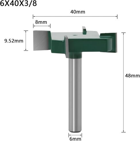 1/4"6mm Shank 4 Edge T Type Bit Milling Cutter 1pcs(4PCS 6.35mm Shank) in Saudi Arabia