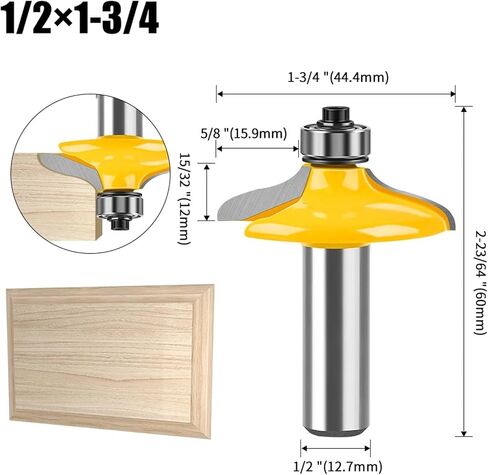 1-4PC 8mm 12mm 1/2inch Shank Bit Set(NO4-8X44.4mm) in Saudi Arabia