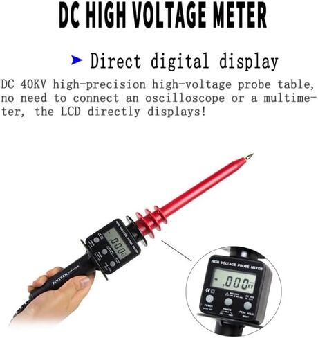 PINTECH High Voltage Probe for Oscilloscope, 10kV Max DC, 20kVp- Max AC, 40MHz, 1000:1 Attenuation Rate, High Voltage Attenuation Rods with BNC Connector, HVP-15HF in Kuwait