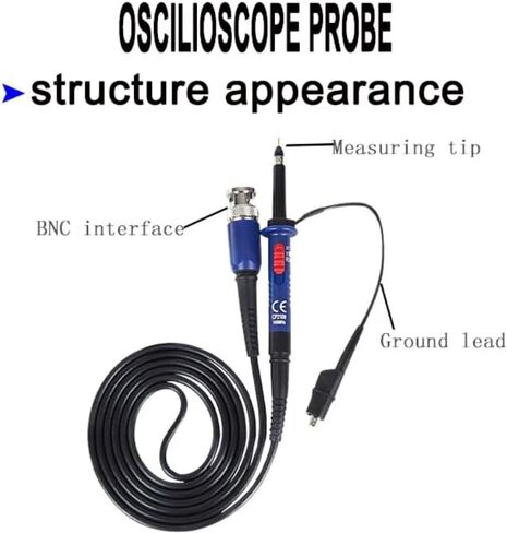 PINTECH Oscilloscope Probe 300MHz 2000V Passive High Voltage Probes with BNC Connector, 100X Attenuation Ratio, CP3308R in Saudi Arabia