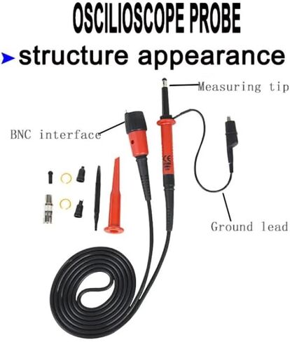 PINTECH Oscilloscope Probe 300MHz 2000V Passive High Voltage Probes with BNC Connector, 100X Attenuation Ratio, CP3308R in Saudi Arabia