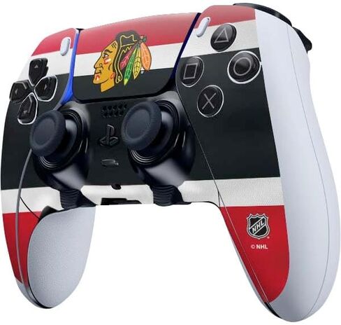 Skinit Decal Gaming Skin Compatible with PS5 DualSense Edge Pro Controller - Officially Licensed NHL Chicago Blackhawks Jersey Design in Saudi Arabia