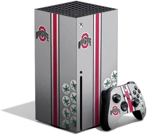 ألعاب Skinit Scenit Skining Skin متوافقة مع حزمة Xbox Series X - تصميم شعار Red Logo المرخص له رسميًا in Kuwait