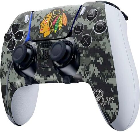 Skinit Decal Gaming Skin Compatible with PS5 DualSense Edge Pro Controller - Officially Licensed NHL Chicago Blackhawks Jersey Design in Saudi Arabia