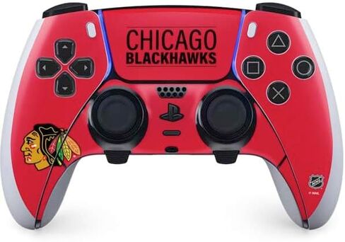 Skinit Decal Gaming Skin Compatible with PS5 DualSense Edge Pro Controller - Officially Licensed NHL Chicago Blackhawks Jersey Design in Saudi Arabia