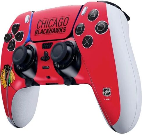 Skinit Decal Gaming Skin Compatible with PS5 DualSense Edge Pro Controller - Officially Licensed NHL Chicago Blackhawks Jersey Design in Saudi Arabia