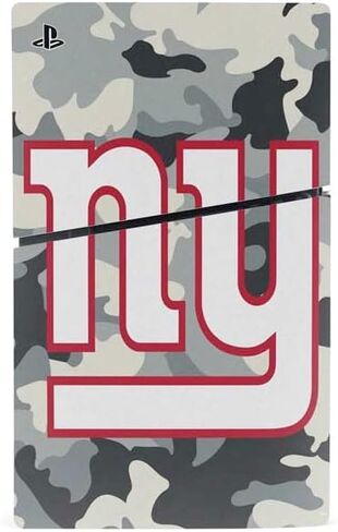 Skinit Decal Gaming Skin Compatible with PS5 Slim Disk Bundle - Officially Licensed NFL New York Giants Large Logo Design in Saudi Arabia