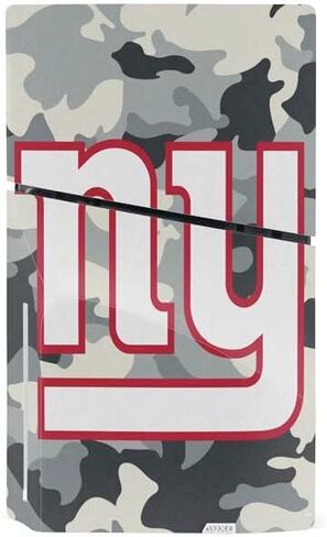 Skinit Decal Gaming Skin Compatible with PS5 Slim Disk Bundle - Officially Licensed NFL New York Giants Large Logo Design in Saudi Arabia