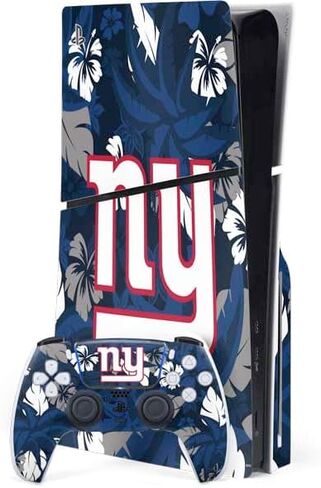 Skinit Decal Gaming Skin Compatible with PS5 Slim Disk Bundle - Officially Licensed NFL New York Giants Large Logo Design in Saudi Arabia