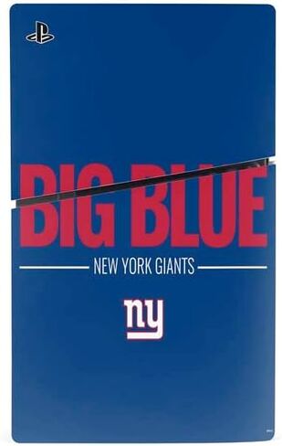 Skinit Decal Gaming Skin Compatible with PS5 Slim Disk Bundle - Officially Licensed NFL New York Giants Large Logo Design in Saudi Arabia