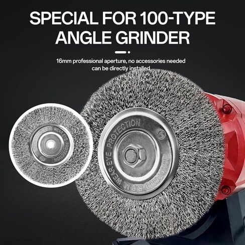 YKLP 4 inch Stainless Steel Wire Wheel Brush with 5/8" Bore for Angle Grinder Derusting Cleaning Polishing in Saudi Arabia
