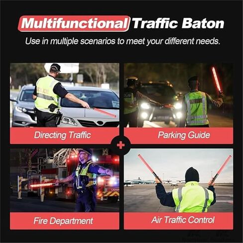 Traffic Batons Light Batons Signal for Parking and Airports 21 Inches 10pcs Emergency Light Sticks in Saudi Arabia