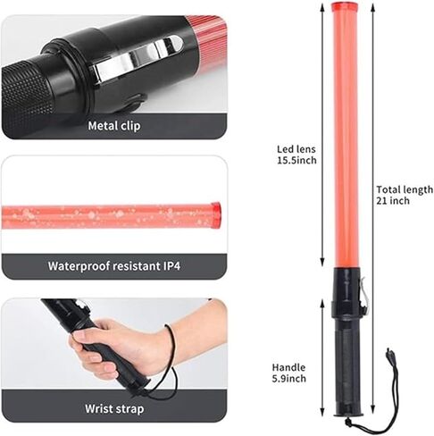Traffic Batons Light Batons Signal for Parking and Airports 21 Inches 10pcs Emergency Light Sticks in Saudi Arabia