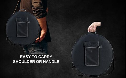 Shamanic Drum Bag, Bodhran Drum Bag, Handmade Frame Drum Bag, Hand Drum Protection, Waterproof Drum Cases (Black, 16 Inches X 3 Inches) in Kuwait