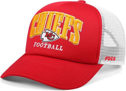 FOCO Men's NFL Team Logo Foam Mesh Trucker Rf Cap Hat in Saudi Arabia