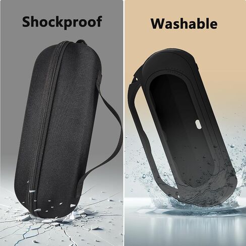Silicone Cover and Hard Carrying Case for Beats Pill 2024 Portable Bluetooth Speaker, Protective Storage Bag Holder for Beats Pill Speaker Accessories (Black Case) in Saudi Arabia