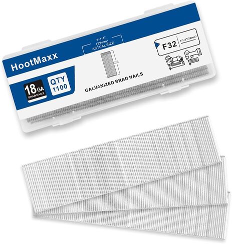 18 Gauge Brad Nails ، 1-1/4 "18 Ga Brad Nails ، (1100 تهمة) ، مسامير مسدس الأظافر المجلفن للهواء المضغوط ، بندقية Nailer الكهربائية (1-1/4 بوصة) in Saudi Arabia