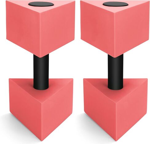Yummy Sam 2 Pcs Sports Aquatic Exercise Dumbells, High-Density EVA-Foam Triangle Aqua Fitness Barbells Water Weights for Pool Exercise, Water Aerobics Equipment for Water Fitness Weight Loss in Saudi Arabia