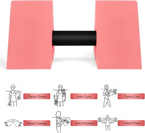 Yummy Sam 2 Pcs Sports Aquatic Exercise Dumbells, High-Density EVA-Foam Triangle Aqua Fitness Barbells Water Weights for Pool Exercise, Water Aerobics Equipment for Water Fitness Weight Loss in Saudi Arabia