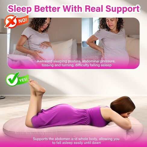 Inflatable Pregnancy Pillow with Belly & Head Hole – Full Body Maternity Airbed for Stomach Sleeping, Back Pain & SPD Relief – Comfortable, Portable & Includes Electric Pump Gray in Saudi Arabia