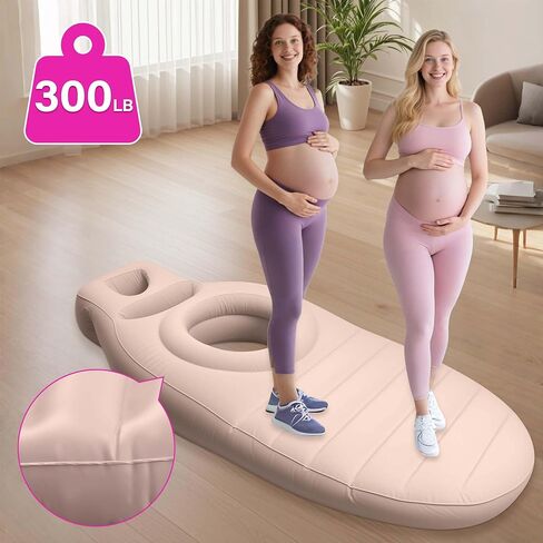 Inflatable Pregnancy Pillow with Belly & Head Hole – Full Body Maternity Airbed for Stomach Sleeping, Back Pain & SPD Relief – Comfortable, Portable & Includes Electric Pump Gray in Saudi Arabia