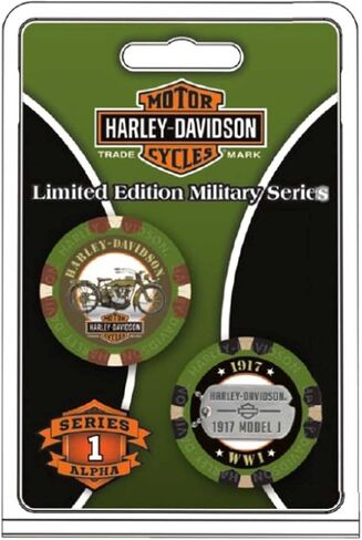 سلسلة Harley-Davidson العسكرية Alpha 1 1917 Model J Collectible Poker Chip 6741 in Kuwait