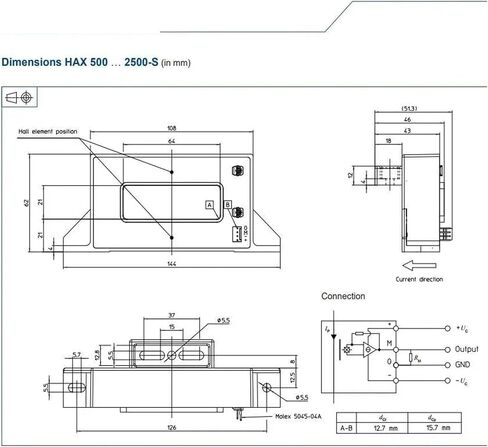 HAX1000-S الحالي محول المستشعر 1000A 15V حلقة مفتوحة in Kuwait