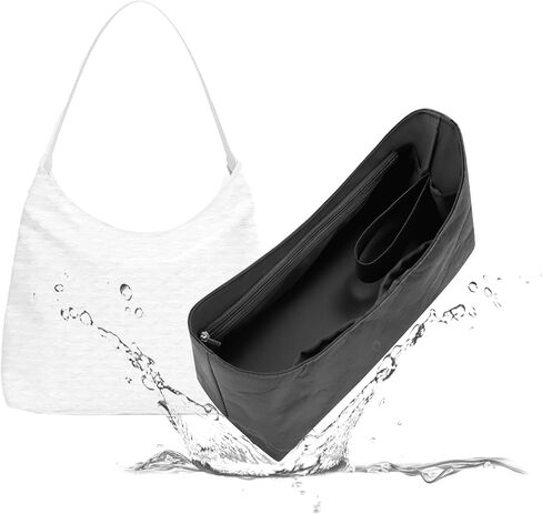 إدراج محفظة خفيفة الوزن متوافقة مع أكياس Boheme Hobo ، مصنوعة من سطح الورق المقاوم للماء وبطانة ساتان حريري (Craie) in Kuwait