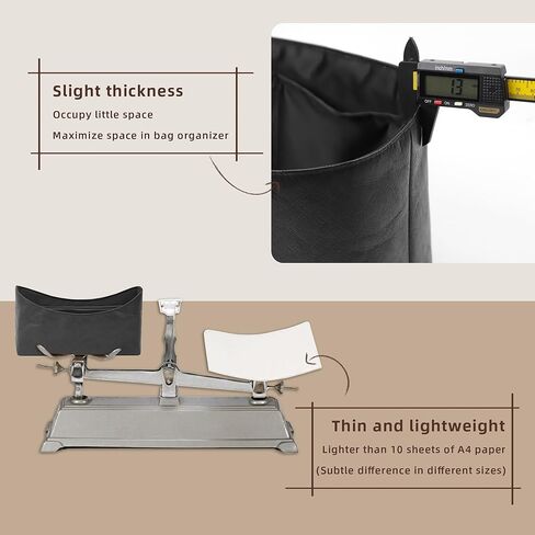 إدراج محفظة خفيفة الوزن متوافقة مع أكياس Boheme Hobo ، مصنوعة من سطح الورق المقاوم للماء وبطانة ساتان حريري (Craie) in Kuwait