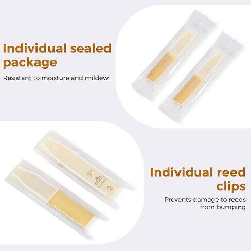 EASTROCK BB Clarinet Reeds 2.0/2.5/3.0/3.5 ، حزمة من 10 ، للمبتدئين كلارينيت ولاعب ، قوة 2.0-10 in Kuwait