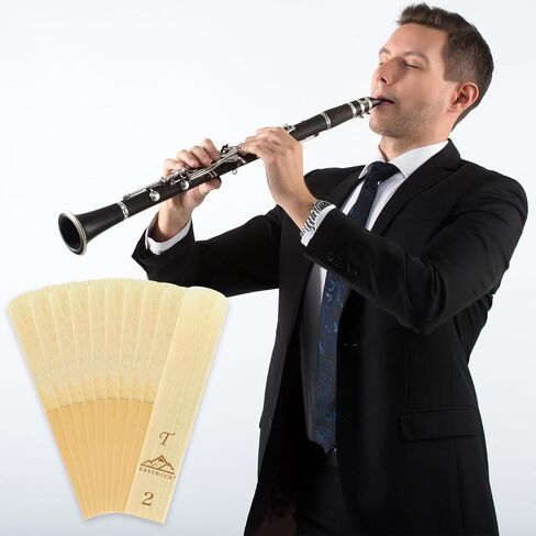EASTROCK BB Clarinet Reeds 2.0/2.5/3.0/3.5 ، حزمة من 10 ، للمبتدئين كلارينيت ولاعب ، قوة 2.0-10 in Kuwait