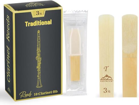 EASTROCK BB Clarinet Reeds 2.0/2.5/3.0/3.5 ، حزمة من 10 ، للمبتدئين كلارينيت ولاعب ، قوة 2.0-10 in Kuwait
